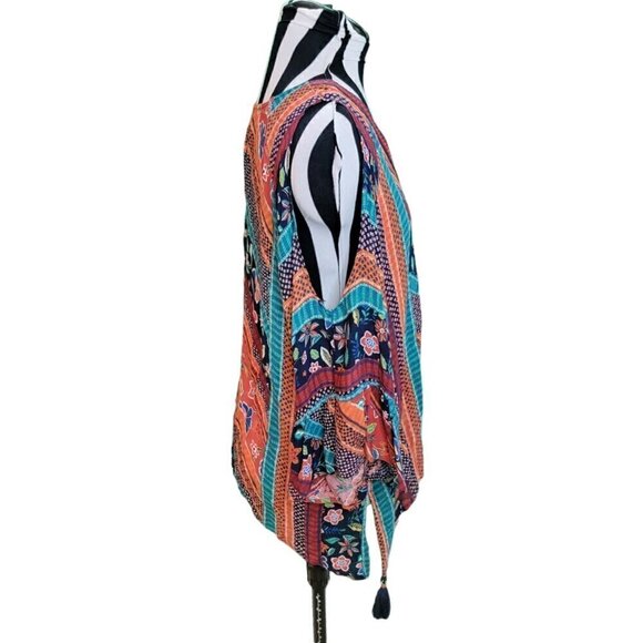 Democracy - Boho tunic - Cold Shoulder, Bell Sleeve - Super Cute - Size S - Picture 5 of 14